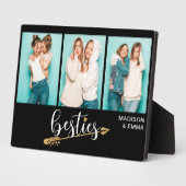 Beste vrienden Drie Persoonlijke foto's Fotoplaat (Zijkant)