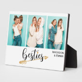 Beste vrienden Drie Persoonlijke foto's Fotoplaat (Zijkant)