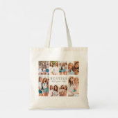 Beste Vrienden Elegante BFF Collage Foto Tote Bag (Achterkant)