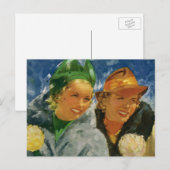 beste vrienden! Elegante en stijlvolle vrouwen Briefkaart (Voorkant / Achterkant)