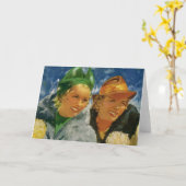 beste vrienden! Elegante en stijlvolle vrouwen Kaart (Gele Bloem)