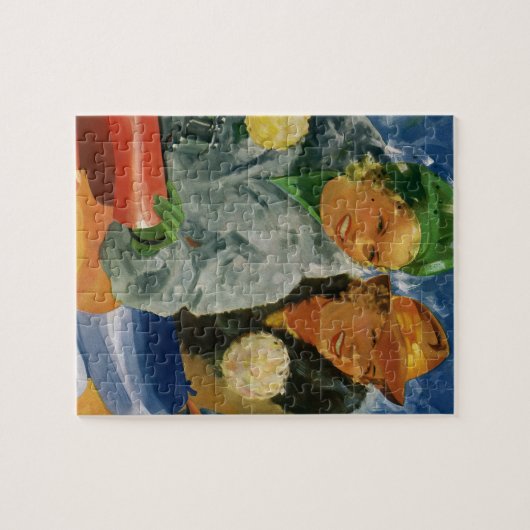  beste vrienden! Elegante en stijlvolle vrouwen Legpuzzel (Horizontaal)