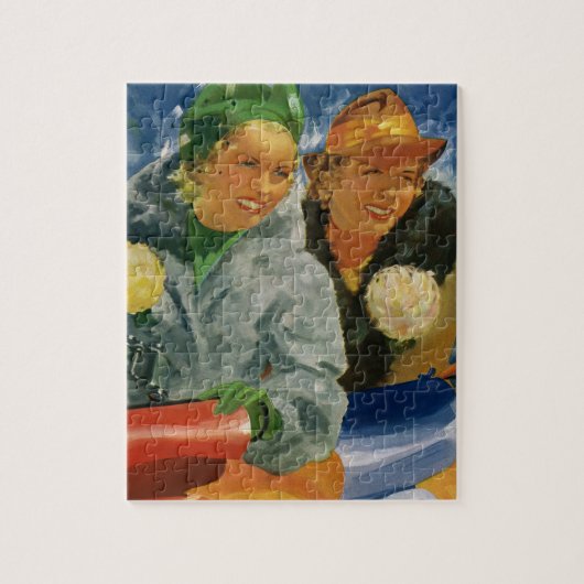  beste vrienden! Elegante en stijlvolle vrouwen Legpuzzel (Verticaal)