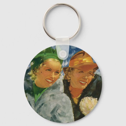  beste vrienden! Elegante en stijlvolle vrouwen Sleutelhanger (Voorkant)