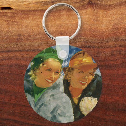  beste vrienden! Elegante en stijlvolle vrouwen Sleutelhanger (Achterkant)