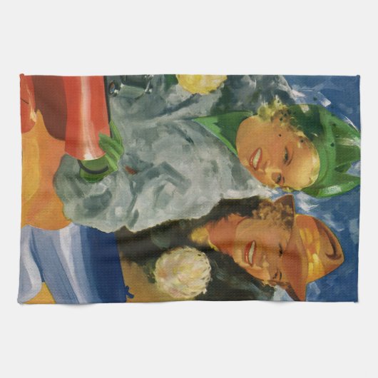  beste vrienden! Elegante en stijlvolle vrouwen Theedoek (Horizontaal)