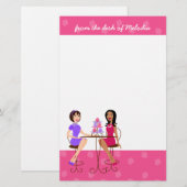 Beste vrienden en cupcakes. briefpapier (Voorkant / Achterkant)