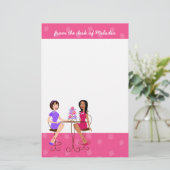 Beste vrienden en cupcakes. briefpapier (Staand voorkant)
