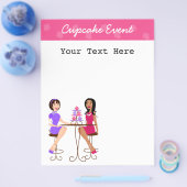 Beste vrienden en cupcakes. flyer (Enkel)