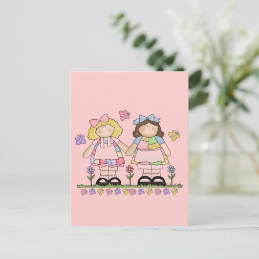 Beste vrienden en liefhebbers briefkaart (Staand voorkant)