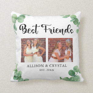 Beste vrienden Eucalyptus 2 Fotocollage BFF Modern Kussen