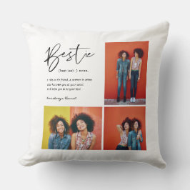 Beste vrienden Forever | 3 Fotocollage Gift Kussen