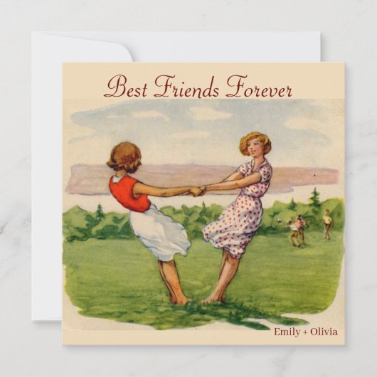 Beste vrienden Forever Bedankkaart (Voorkant)