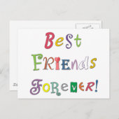 Beste vrienden Forever Briefkaart (Voorkant / Achterkant)