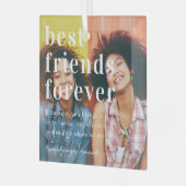Beste vrienden Forever | Citaat- en fotocadeau Glas Ornament (Voorkant links)