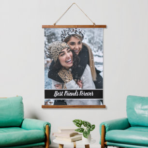 Beste vrienden Forever Creëer je eigen aangepaste Hangend Wandkleed