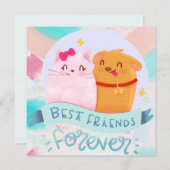 Beste vrienden Forever Feestdagenkaart (Voorkant / Achterkant)