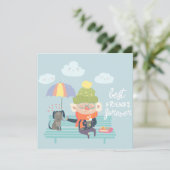 Beste vrienden Forever Feestdagenkaart (Staand voorkant)