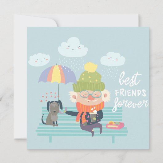 Beste vrienden Forever Feestdagenkaart (Voorkant)