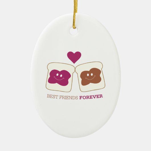 Beste vrienden Forever Keramisch Ornament (Voorkant)