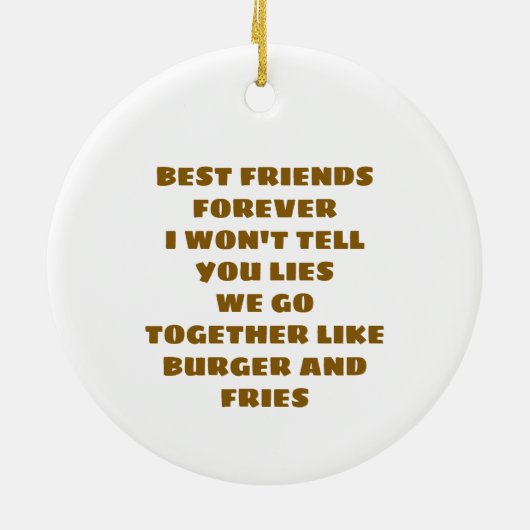 Beste vrienden Forever Keramisch Ornament (Achterkant)