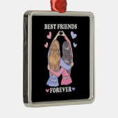 Beste vrienden Forever Metalen Ornament (Rechts)