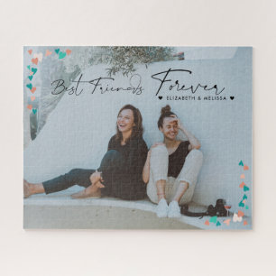 Beste vrienden Forever   Moderne minimale BFF-foto Legpuzzel