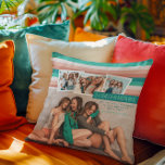 Beste vrienden Forever | Moderne Stripes BFF 4 Fot Kussen<br><div class="desc">Een geweldig cadeau voor je bijen. Vier fotocollage, moderne lettertypen en trendy zomerbeachside strepen komen samen in dit prachtige, leuke design. Voeg uw douanetekst aan dit ontwerp toe door de "Edit this design sjabloon"vakjes op de rechterkant van het punt te gebruiken, of de blauwe "pas het"knoop aan om de tekst...</div>