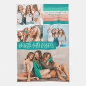 Beste vrienden Forever | Moderne Stripes BFF 4 Fot Theedoek (Verticaal)