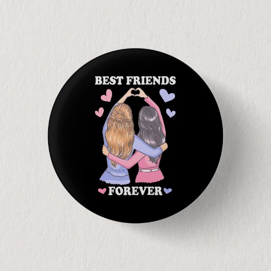 Beste vrienden Forever Ronde Button 3,2 Cm (Voorkant)