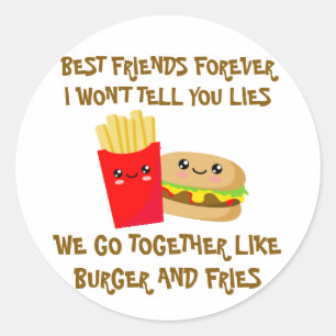 Beste vrienden Forever Ronde Sticker