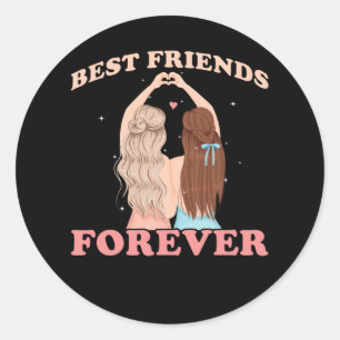 Beste vrienden Forever Ronde Sticker