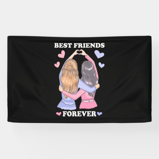 Beste vrienden Forever Spandoek (Horizontaal)