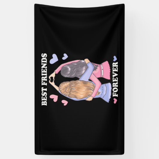 Beste vrienden Forever Spandoek (Verticaal)