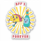 Beste vrienden Forever Sticker (Voorkant)