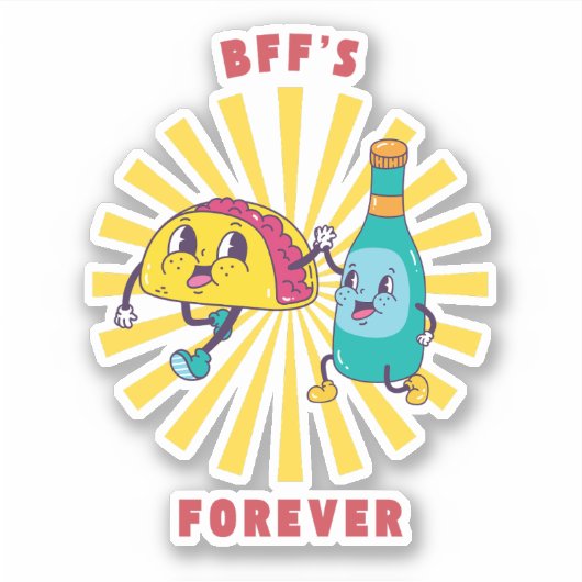 Beste vrienden Forever Sticker (Voorkant)