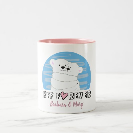Beste vrienden Forever Tweekleurige Koffiemok (Center)