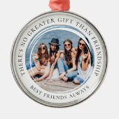 Beste vrienden foto aandenken metalen ornament (Voorkant)