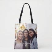 Beste Vrienden Foto BFF Besties Custom Tote Bag (Voorkant)