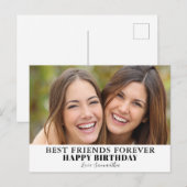 Beste vrienden Foto Birthday Briefkaart (Voorkant / Achterkant)