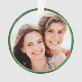 Beste vrienden Foto Green Gold Ornament (voorkant)