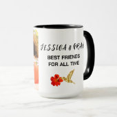 Beste Vrienden Foto Meisjes Vriendinnen kindertijd Mok (Voorkant rechts)