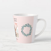 Beste vrienden foto namen eucalyptus groen roze latte mok (Rechts)