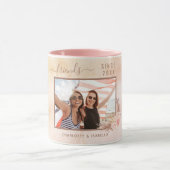 Beste vrienden foto namen pampas gras roos goud mok (Midden)