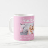 Beste Vrienden foto namen roze wit Koffiemok (Voorkant links)