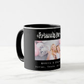 Beste Vrienden foto namen zwart wit Mok (Voorkant links)