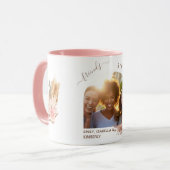 Beste vrienden foto pampa's roos gouden roze bloem mok (Voorkant links)