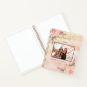 Beste vrienden foto pampas roze bloemengoud roos notitieboek (Binnen)