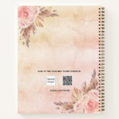 Beste vrienden foto pampas roze bloemengoud roos notitieboek (Achterkant)