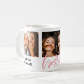 Beste vrienden, foto roze bessen koffiemok (Voorkant links)